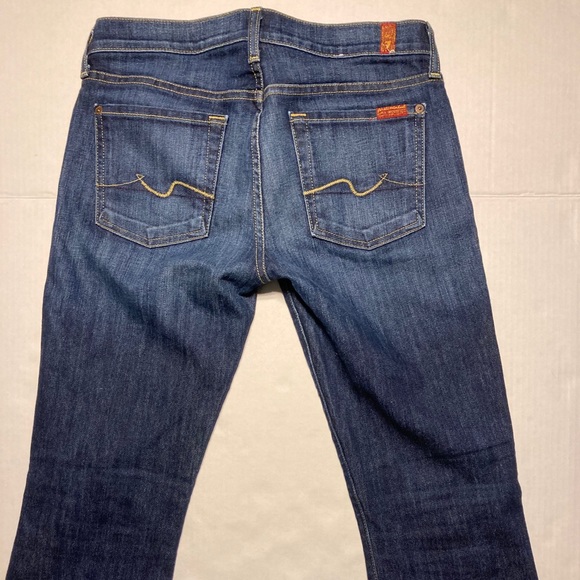 NWOT 7 For All Mankind Original Bootcut Dark Wash Jeans size 27 - Picture 3 of 11